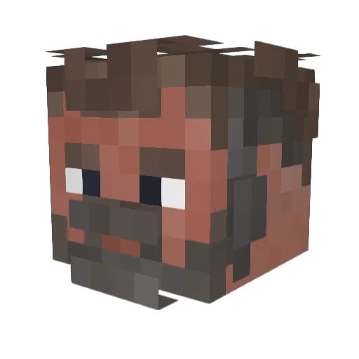 LevraiGrimrog Minecraft avatar head, 3D render