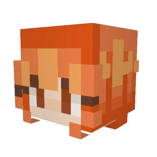 Levrod Minecraft avatar head, 3D render