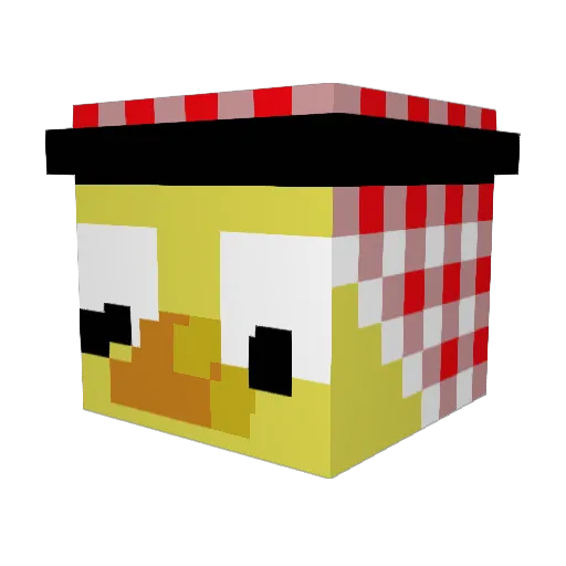 Levski7 Minecraft avatar head, 3D render