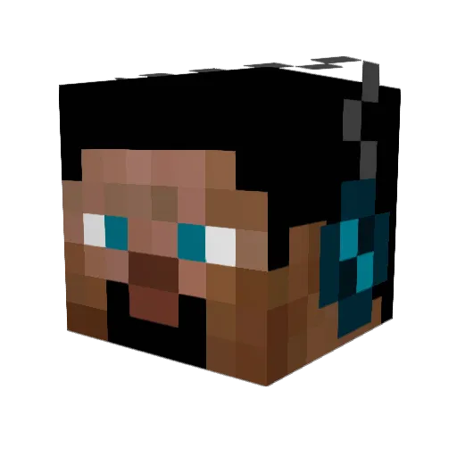 Levug Minecraft avatar head, 3D render