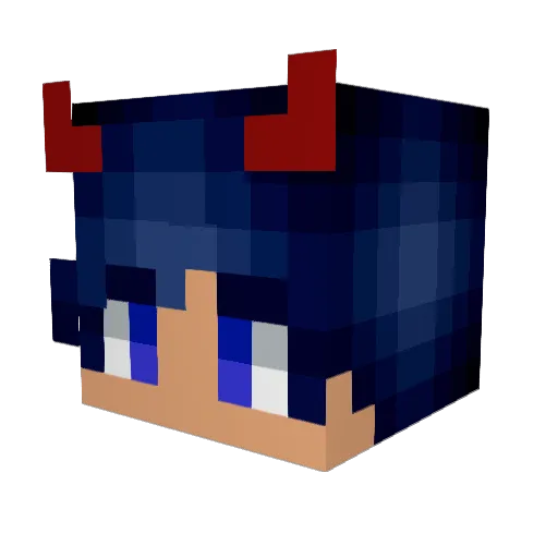 Levuis Minecraft avatar head, 3D render