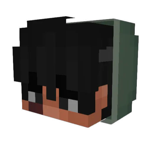 Levuko Minecraft avatar head, 3D render