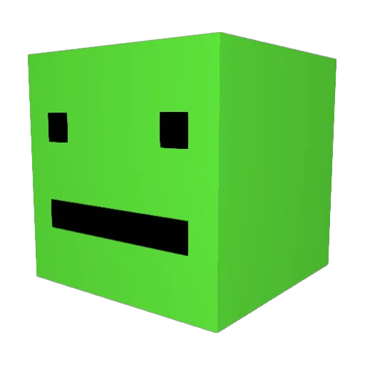 LevuuuW Minecraft avatar head, 3D render