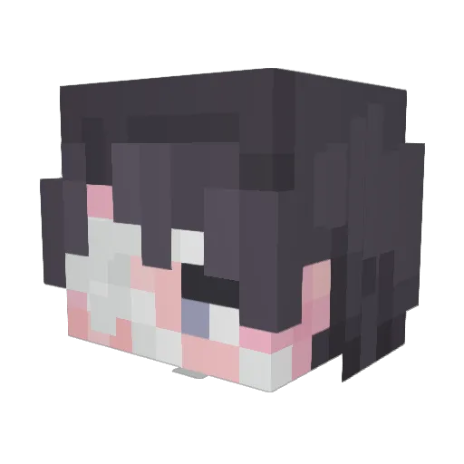LevviAckerman Minecraft avatar head, 3D render