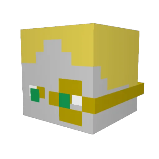 Levxi10 Minecraft avatar head, 3D render