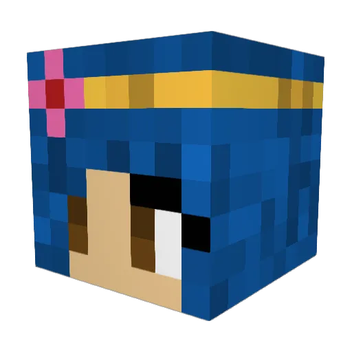 LevyRedfox95 Minecraft avatar head, 3D render