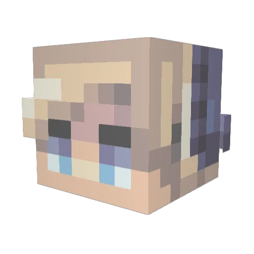LevyTate Minecraft avatar head, 3D render