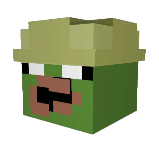 Levy_vvvv Minecraft avatar head, 3D render