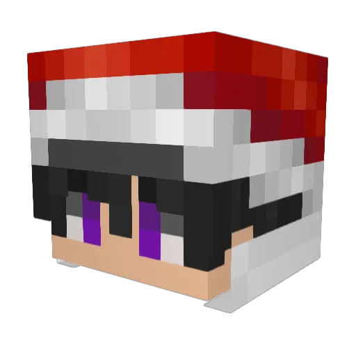 LewGow Minecraft avatar head, 3D render