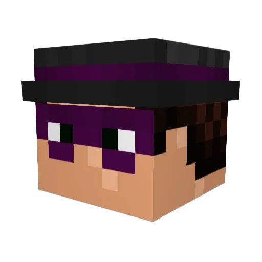 Lewai Minecraft avatar head, 3D render