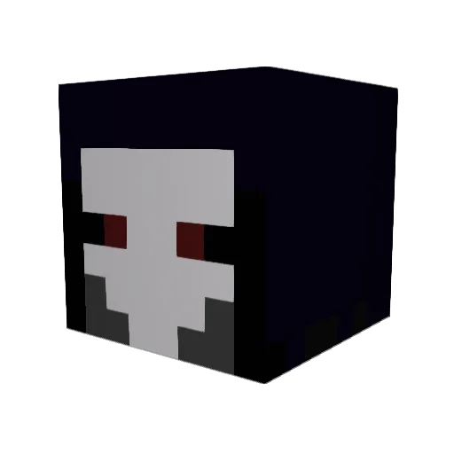 Lewascan Minecraft avatar head, 3D render