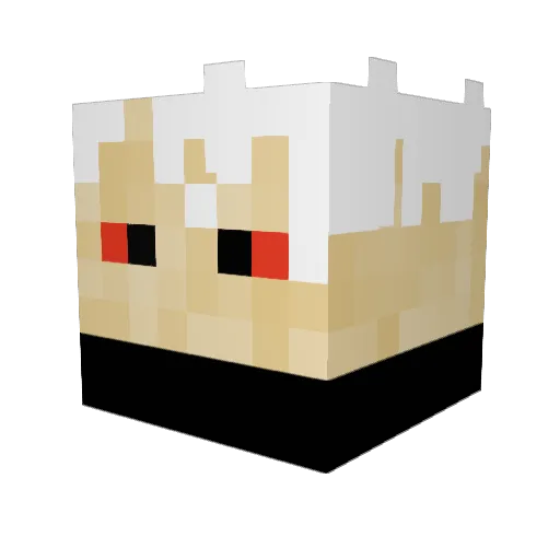 Lewcifer_ Minecraft avatar head, 3D render