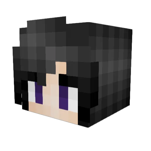 LewdMusicHorse Minecraft avatar head, 3D render