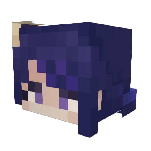 Lewdables Minecraft avatar head, 3D render