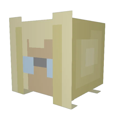 Lewdicea Minecraft avatar head, 3D render