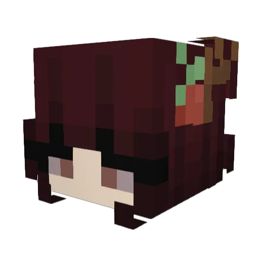Lewdizm Minecraft avatar head, 3D render