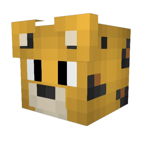 Lewdwood Minecraft avatar head, 3D render