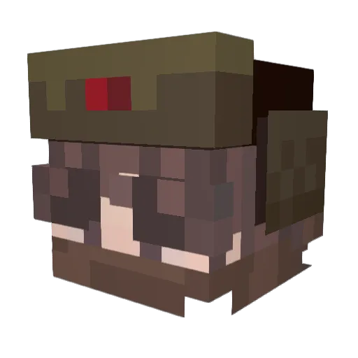 Leweon Minecraft avatar head, 3D render