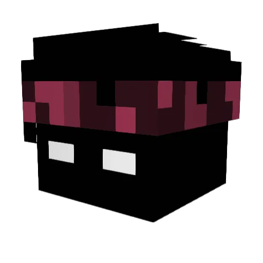 Lewhrd Minecraft avatar head, 3D render
