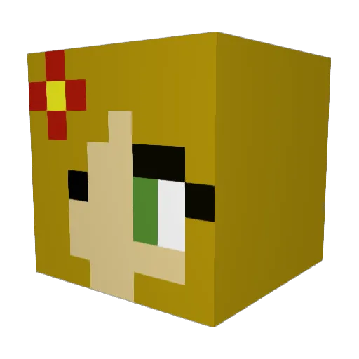 Lewioff Minecraft avatar head, 3D render