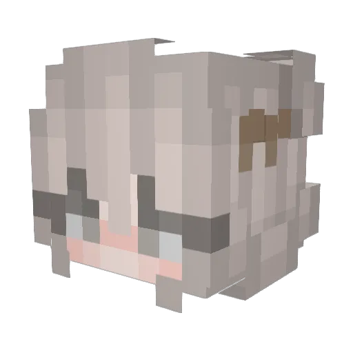 Lewipsy Minecraft avatar head, 3D render