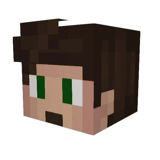 LewisFilms7 Minecraft avatar head, 3D render