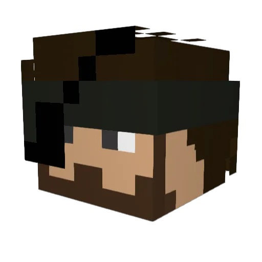 LewisHobbsYT Minecraft avatar head, 3D render
