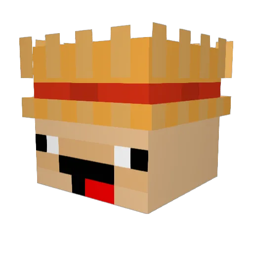 LewisJ089151 Minecraft avatar head, 3D render