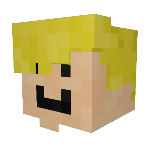LewisJrTT Minecraft avatar head, 3D render