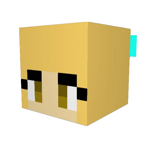 LewisWonderland Minecraft avatar head, 3D render