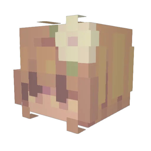 Lewisai Minecraft avatar head, 3D render