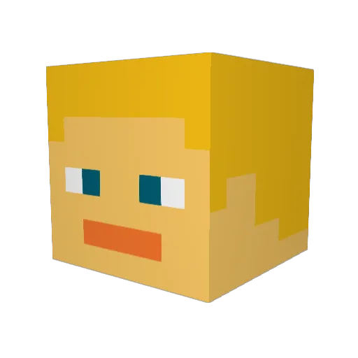 Lewisthehedgehog Minecraft avatar head, 3D render