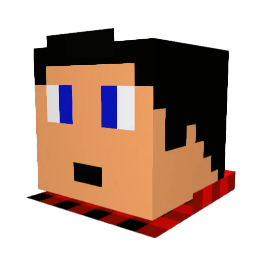 Lewitt Minecraft avatar head, 3D render
