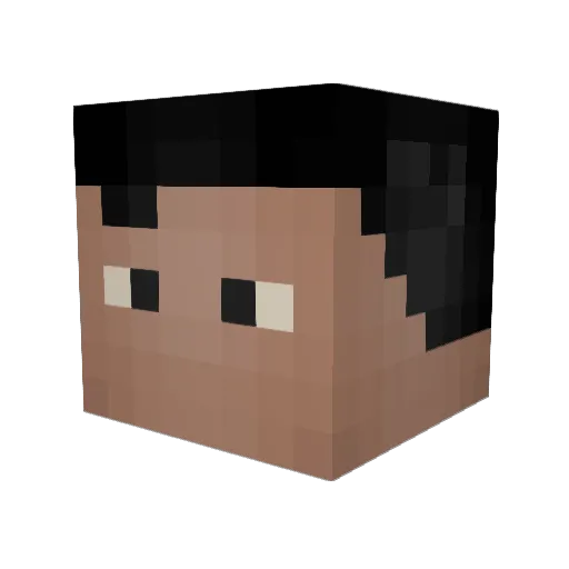 Lewmingo Minecraft avatar head, 3D render