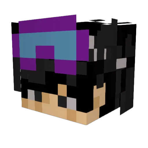Lewo0o Minecraft avatar head, 3D render