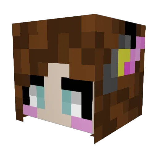 Lewsa Minecraft avatar head, 3D render