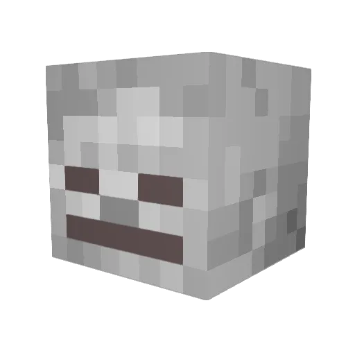 Lewserd Minecraft avatar head, 3D render