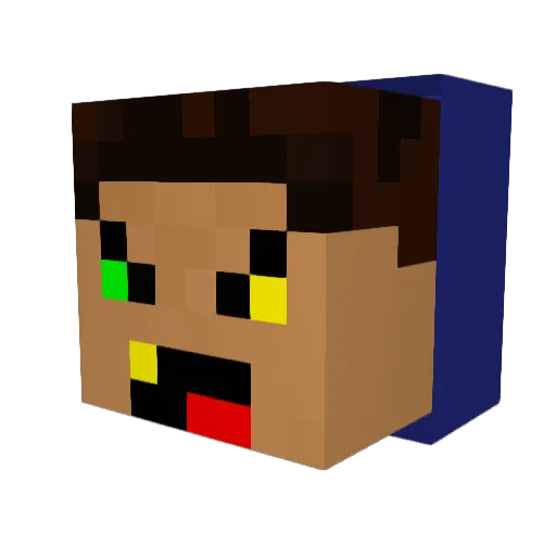 LewyBonsko2k17 Minecraft avatar head, 3D render