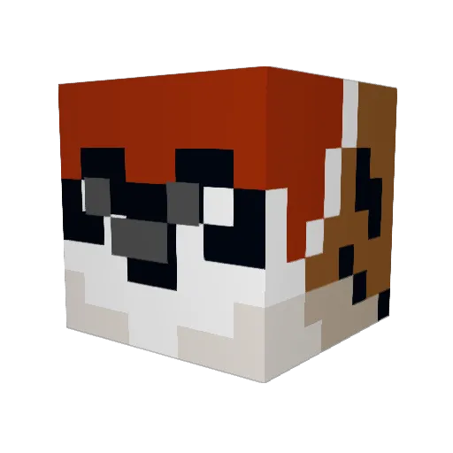 Lewygo Minecraft avatar head, 3D render