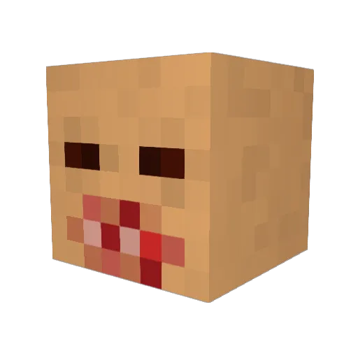 Lewythepooie Minecraft avatar head, 3D render