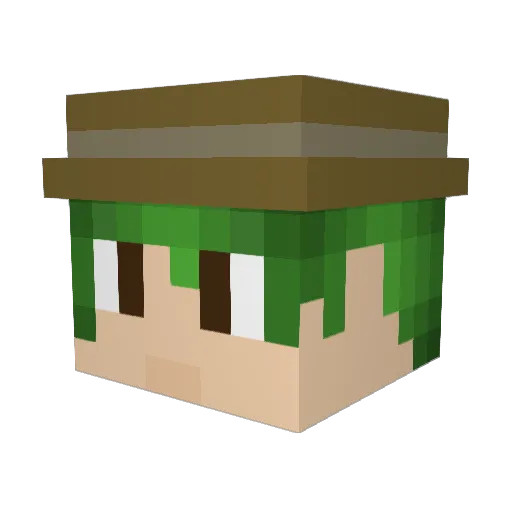 LexDraconis Minecraft avatar head, 3D render