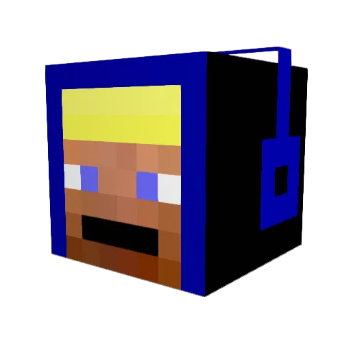 LexGamer77 Minecraft avatar head, 3D render