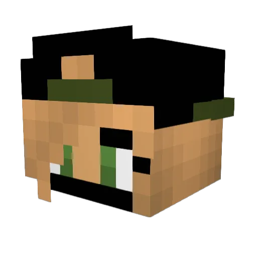 LexLea Minecraft avatar head, 3D render