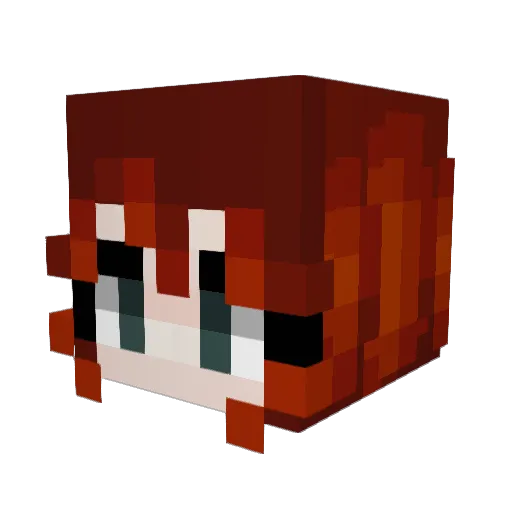 LexMania666 Minecraft avatar head, 3D render