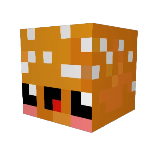 LexPic Minecraft avatar head, 3D render