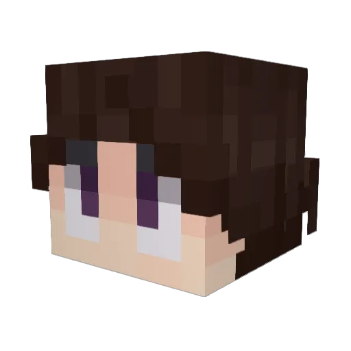 LexR3 Minecraft avatar head, 3D render