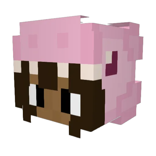 LexXxclusive Minecraft avatar head, 3D render