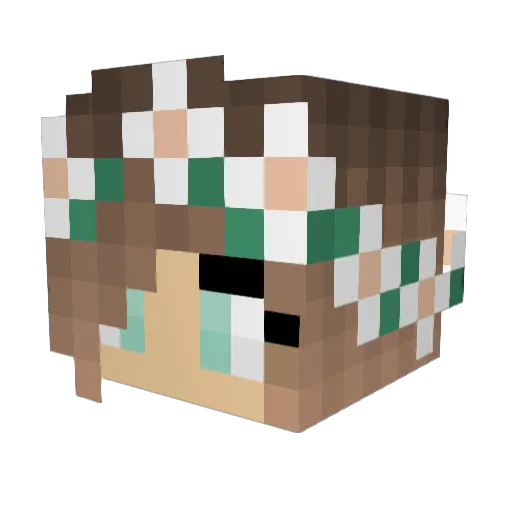 LexXyHD Minecraft avatar head, 3D render