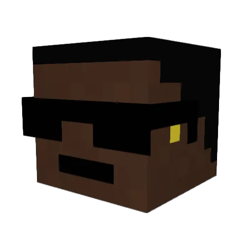 Lex_cerbere Minecraft avatar head, 3D render