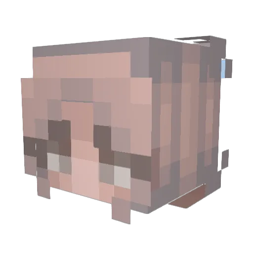 Lexa21 Minecraft avatar head, 3D render